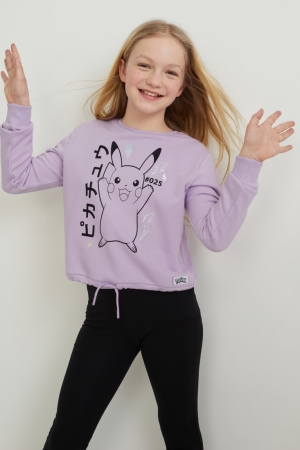 Light Violet C&A Pokémon Girls' Sweatshirts | ZMJOS-2063