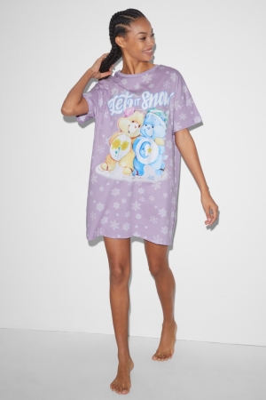 Lilac C&A Clockhouse NightCare Bears Women's Nightwear | ZOGBS-5289