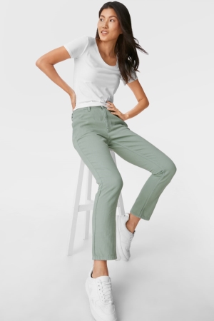 Mint Green C&A Slim Fit Cradle To Cradle Certified® Gold Women's Jeans | LEVFS-9752