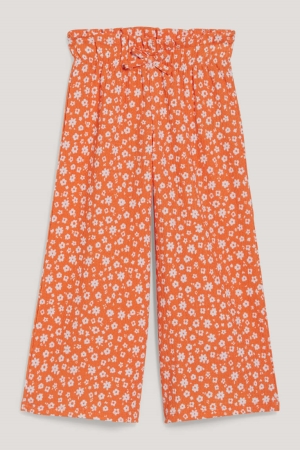 Orange C&A Cloth Floral Girls' Trousers | FVHSD-5189