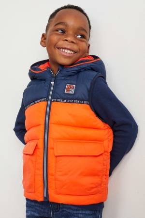 Orange C&A Quilted Gilet With Hood Recycled Girls' Jackets | RBIQS-4287