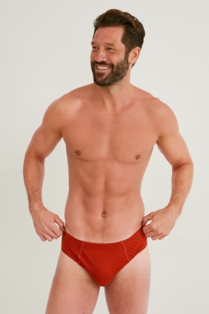 Orange Red C&A Multipack Of 3 Briefs Organic Cotton Men's Underwear | FRBUQ-2134