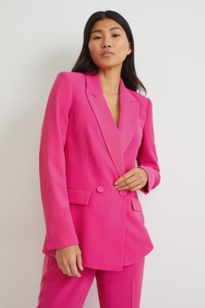 Pink C&A Regular Fit Recycled Women's Blazers | FCUDQ-1593