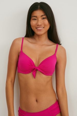 Pink C&A Underwire Bikini Padded Lycra® Xtra Life™ Women's Swimwear | QMXLA-1528