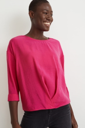 Pink C&A With Tencel™ Modal Fibres Women's Blouses | XNOIL-2953