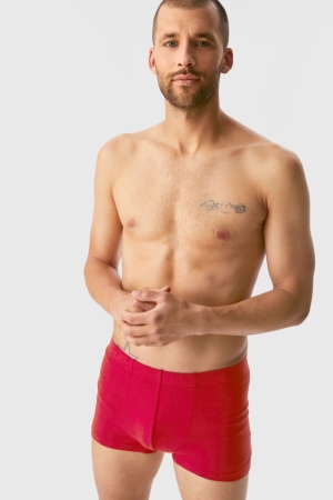 Red / Black C&A Multipack Of 5 Trunks Organic Cotton Men's Underwear | UIKAF-2693