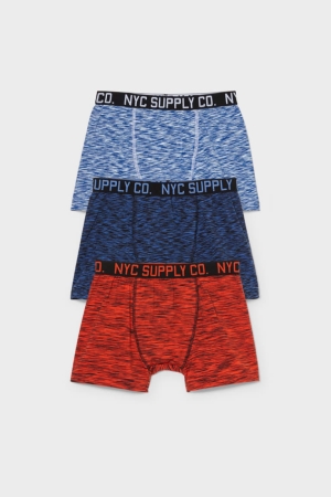 Red / Blue C&A Multipack Of 3 Boxer Organic Cotton Boys' Underwear | HQONL-4970