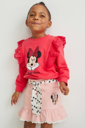 Red C&A Minnie Mouse Girls' Sweatshirts | AILNR-9203