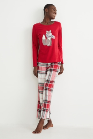 Red C&A Pyjamas Women's Nightwear | ZNJAE-5914