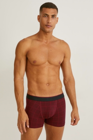 Red / Dark Blue C&A Multipack Of 5 Trunks Organic Cotton Lycra® Men's Underwear | IFORA-8927