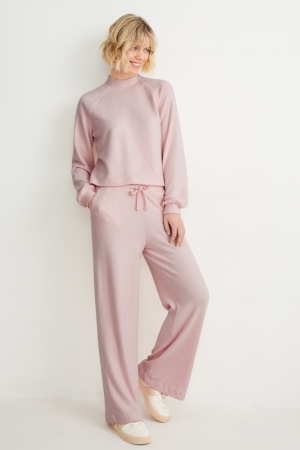 Rose C&A Jersey Loose Fit With Lenzing™ Ecovero™ Women's Trousers | FATPM-6315