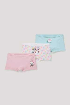 Rose C&A Multipack Of 3 Hello Kitty Organic Cotton Girls' Underwear | SEBHU-9472