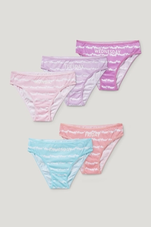 Rose C&A Multipack Of 5 Briefs Organic Cotton Girls' Underwear | NUYPZ-3540