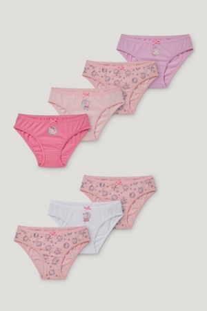 Rose C&A Multipack Of 7 Peppa Pig Briefs Organic Cotton Girls' Underwear | SWHUQ-0895