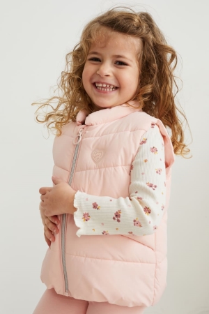 Rose C&A Quilted Gilet Recycled Girls' Jackets | XHLFZ-1879