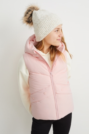 Rose C&A Quilted Gilet With Hood Recycled Girls' Jackets | ELHGQ-7902