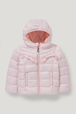 Rose C&A Quilted With Hood Recycled Girls' Jackets | OTVML-0981