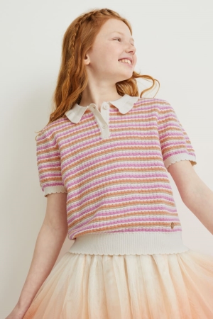 Rose C&A Striped Girls' Jumper | WEOYV-2310