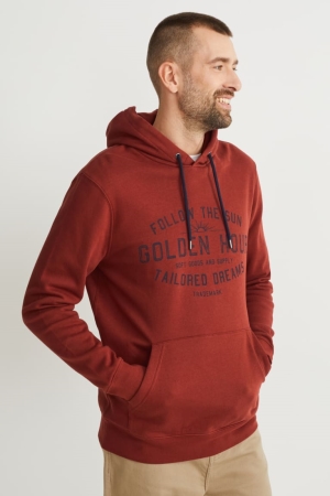 Rust C&A With Recycled Polyester Men's Sweatshirts | VPFBU-6098