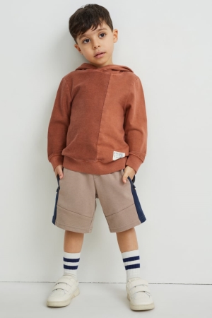 Taupe C&A Sweat Bermuda Boys' Trousers | YAVKH-3147