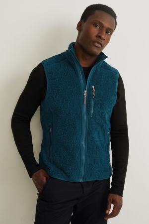 Turquoise C&A Fleece Gilet Thermolite® Ecomade Recycled Men's Jackets | JNQFR-8140