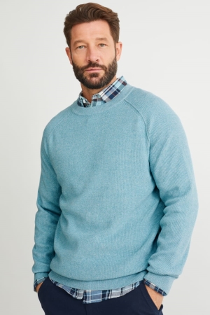 Turquoise C&A Men's Jumper | PYWJC-7429