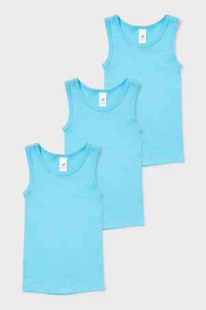 Turquoise C&A Multipack Of 3 Vest Organic Cotton Boys' Underwear | LHMJS-9605