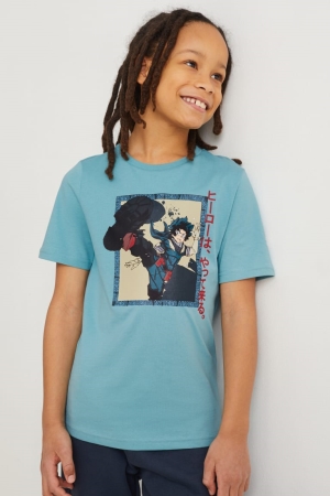 Turquoise C&A My Hero Academia Sleeve Boys' T-shirts | YOWTI-8140