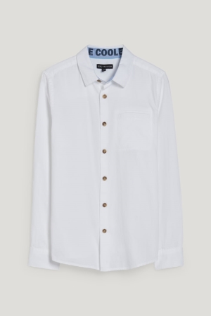 White C&A Boys' Shirts | IBGQO-4528