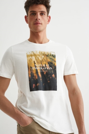 White C&A Men's T-shirts | ABCYD-2640