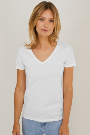 White C&A Multipack Of 2 BasicOrganic Cotton Women's T-shirts | LTPZW-7298