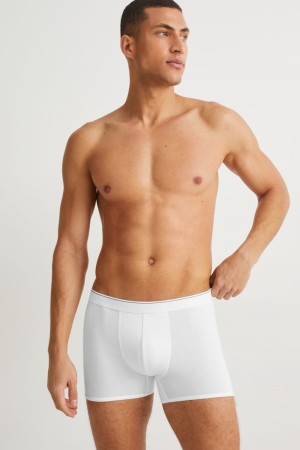 White C&A Multipack Of 2 Trunks Pima Cotton Lycra® Men's Underwear | XNBPJ-6374