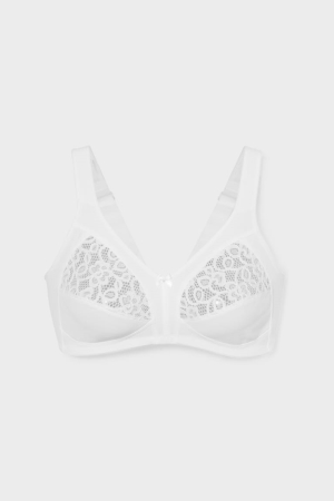 White C&A Non-wired Minimiser Bra Women's Underwear | HTKMB-1687