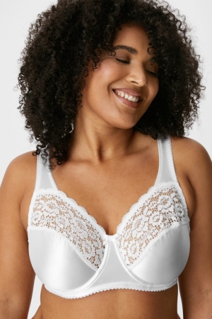 White C&A Underwire Bra Women's Underwear | YADIF-5324