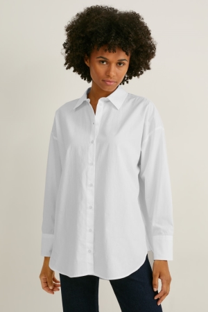 White C&A Women's Blouses | ZTIBW-5326