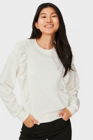 White C&A Women's Sweatshirts | QUIDY-1456