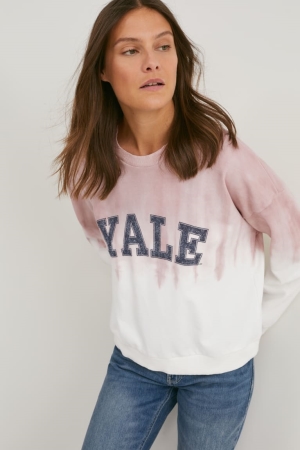 White C&A Yale University Women's Sweatshirts | HPATW-3015