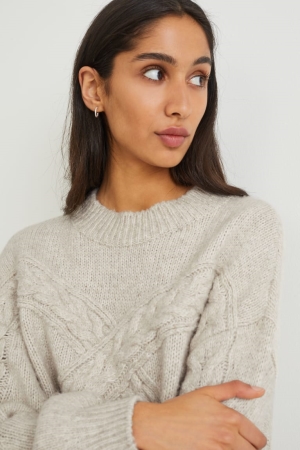 White Melange C&A Recycled Women's Jumper | ICTJU-2578