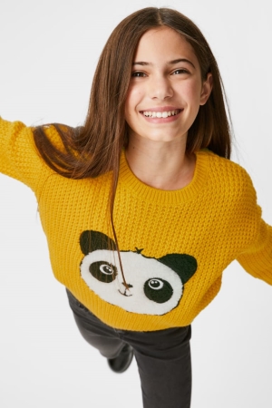 Yellow C&A Girls' Jumper | OLVJK-6783