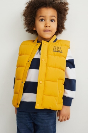 Yellow C&A Quilted Gilet Recycled Girls' Jackets | UCGXI-2816