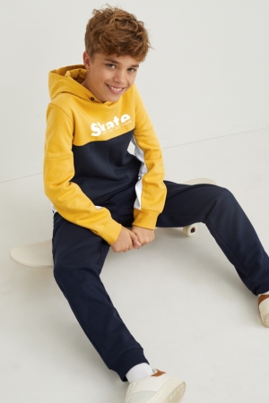 Yellow C&A Set And Joggers 2 Piece Boys' Trousers | FAPOI-3068