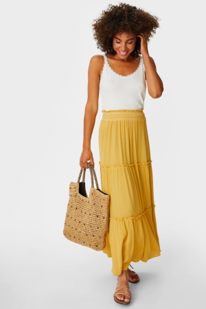 Yellow C&A Women's Skirts | LCIXO-7619