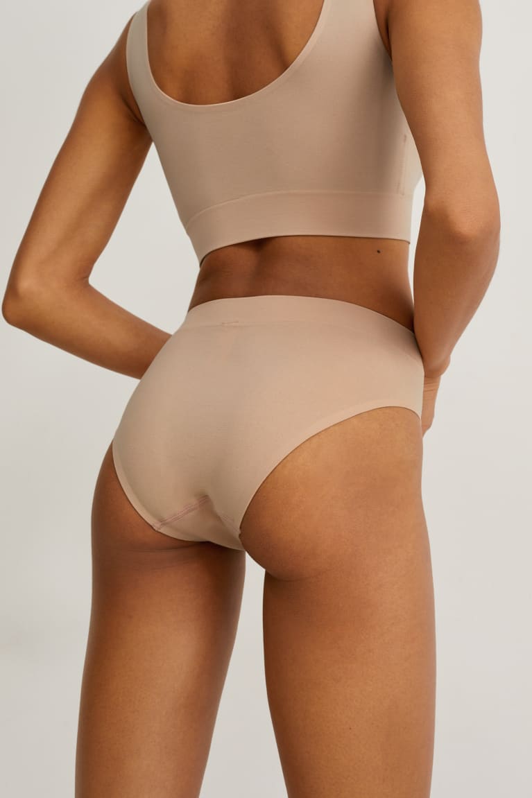 Almond Beige C&A Briefs One Size Fits More Women's Underwear | MRGQV-5816