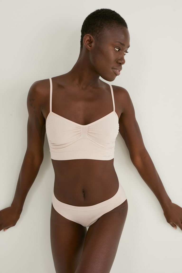 Almond Beige C&A Crop Seamless Women\'s Underwear | TQYME-4231