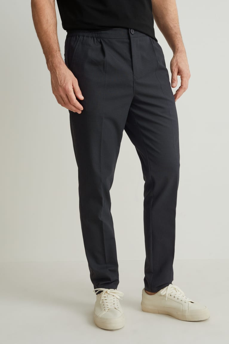 Anthracite C&A Chinos Tapered Fit Flex Men's Trousers | HOTQL-2891