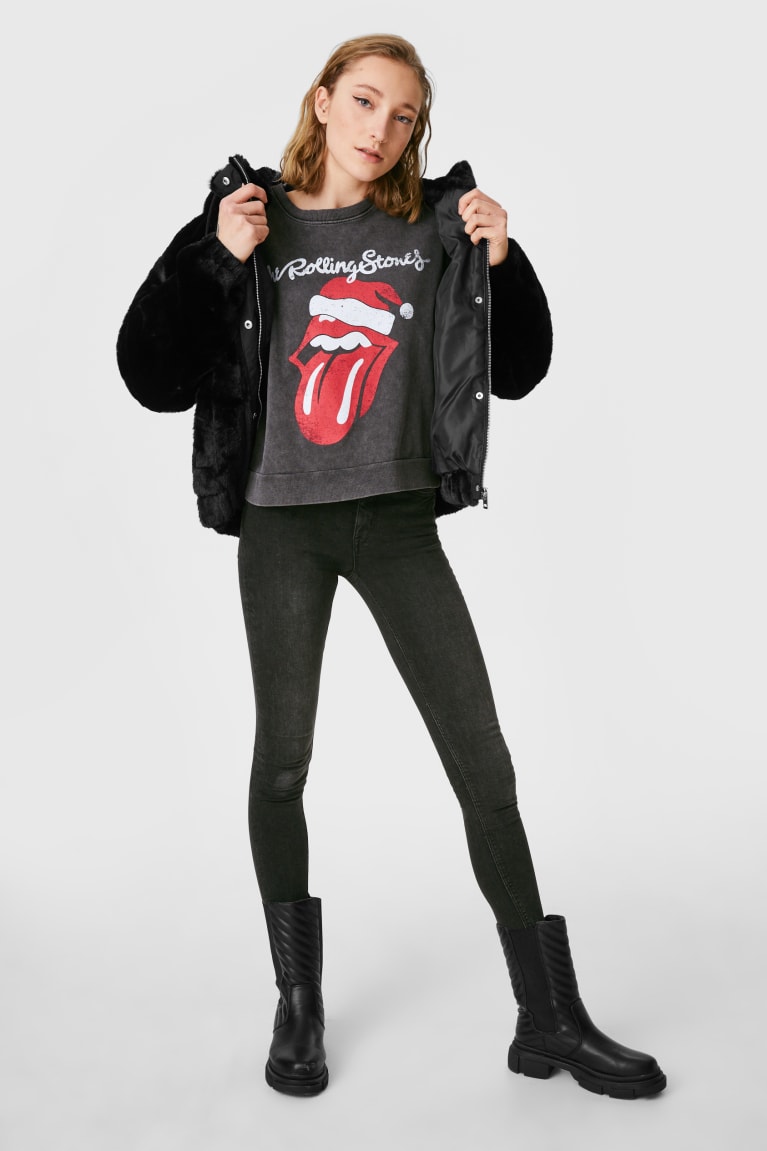 Anthracite C&A Clockhouse Christmas The Rolling Stones Women's Sweatshirts | FYPRD-7239