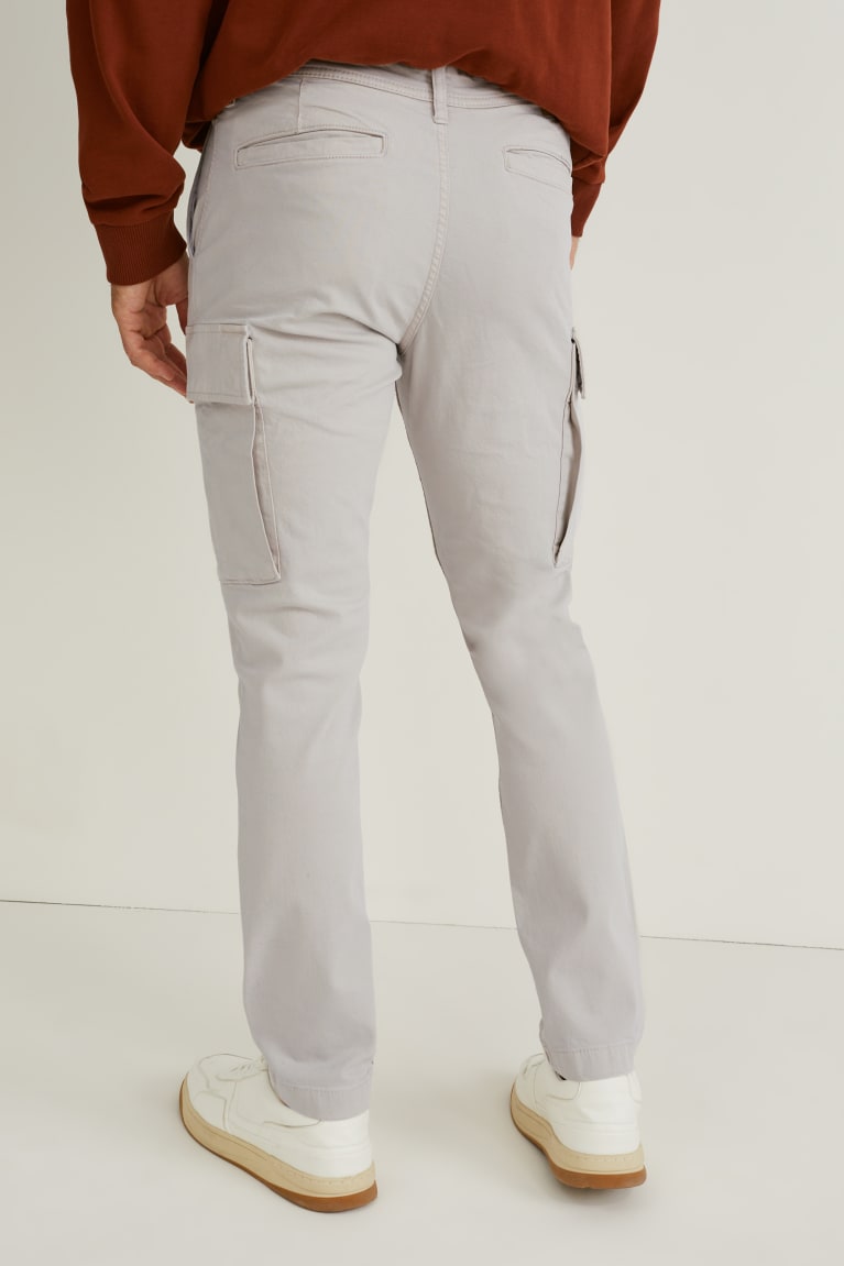 Beige C&A Cargo Tapered Fit Cradle To Cradle Certified® Gold Men's Trousers | FJTXZ-3289