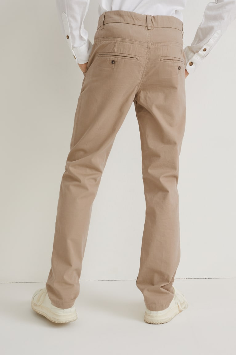 Beige C&A Chinos Boys' Trousers | UKCHF-1973