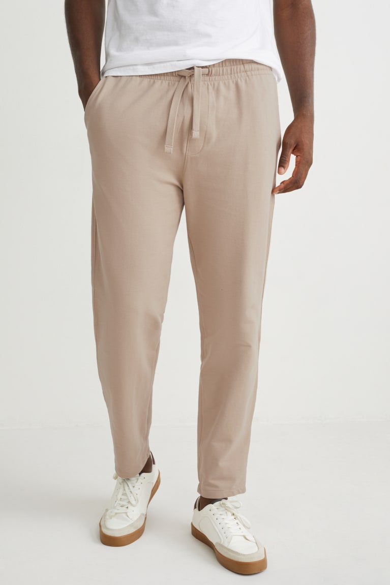 Beige C&A Joggers Men's Trousers | DKSGX-5937