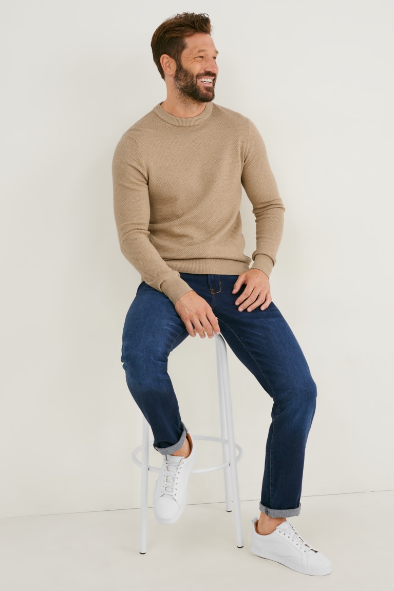 Beige C&A Men's Jumper | XVGHK-1735